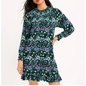 Floral Smocked Flounce Dress